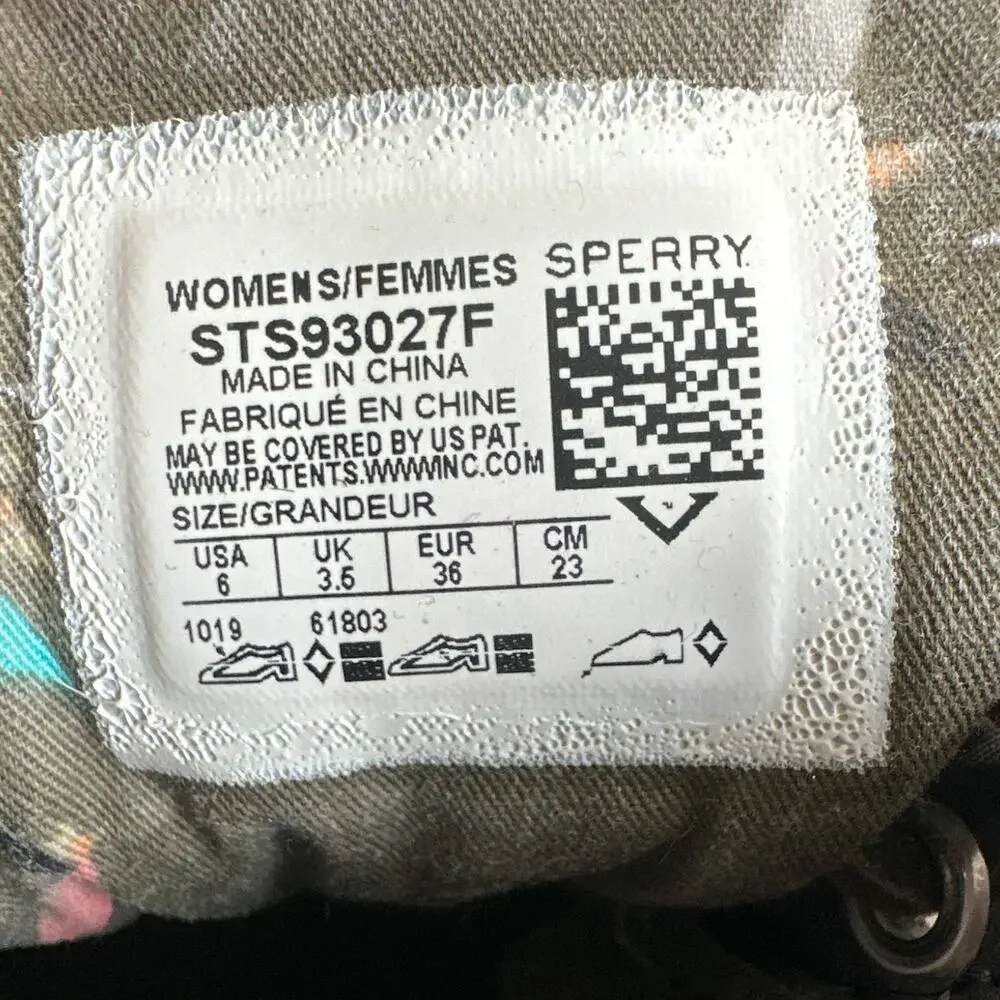 Sperry Saltwater Quilted Duck Boots Waterproof Gray Navy Women's Size 6